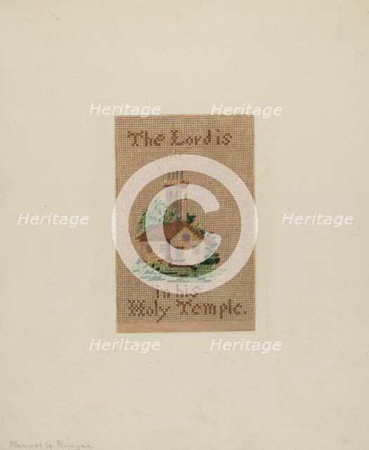 Bookmark, c. 1939. Creator: Manuel G. Runyan.