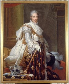Portrait de Charles X (1757-1836), roi de France, en costume de sacre, c1825. Creator: Francois Pascal Simon Gerard.