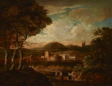 Italian Landscape with City Walls, 1st half of 18th century. Creator: Unknown.