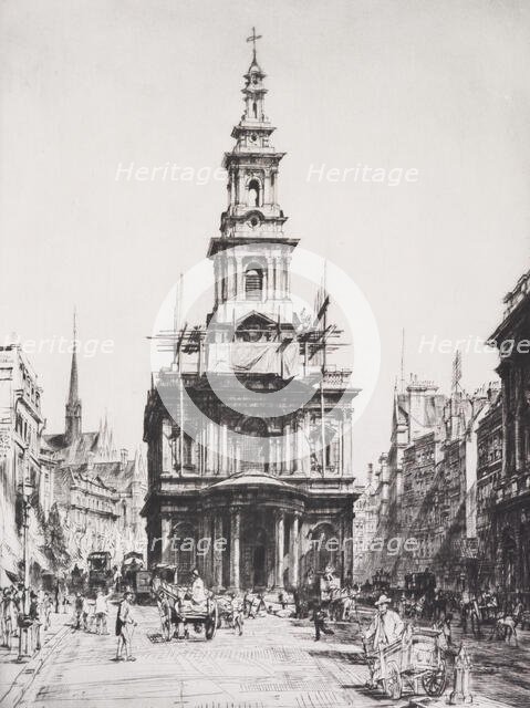 St. Mary le Strand, 1916. Creator: Francis Dodd.