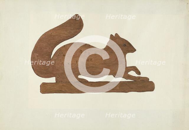 Squirrel Weather Vane, 1935/1942. Creator: Mildred E Bent.