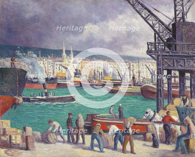 Rouen, the port, 1913. Creator: Luce, Maximilien (1858-1941).