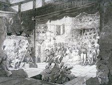A country theatre, 1790. Artist: T Wright