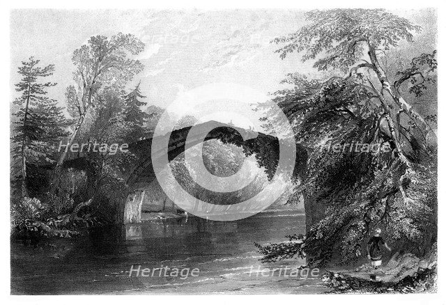The Bridge of Doon, Ayrshire, 1838.Artist: GK Richards