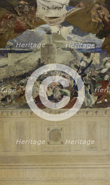 Esquisse pour la mairie du 4ème : Le 14 juillet 1790, 1884. Creator: Paul Albert Besnard.