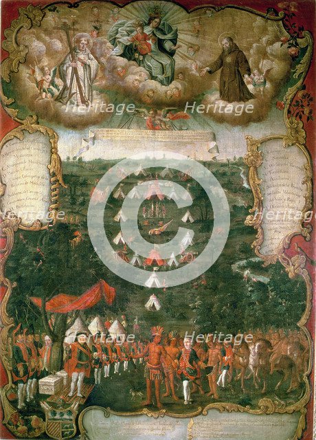 Military Camp of governor Jeronimo Matorras during the Gran Chaco campaign, oil on canvas.