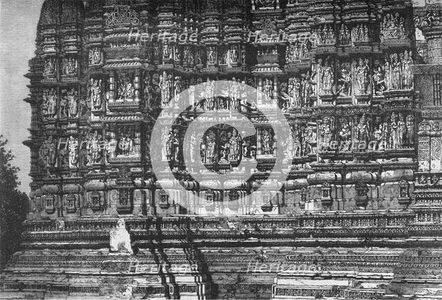 'The Façade of the Temple of Kali at Kijraha', c1891. Creator: James Grant.