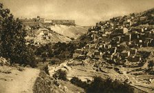 'Jerusalem - Valley of Kidron, Siloam and City Wall', c1918-c1939. Creator: Unknown.