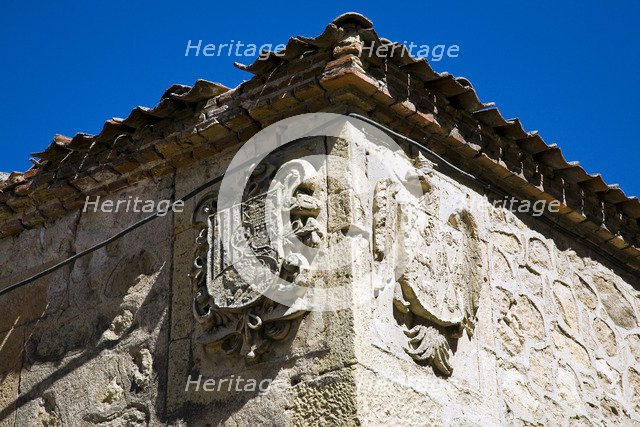 Coats of arms on San Quirce Church, Segovia, Spain, 2007. Artist: Samuel Magal