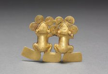 Double Frog Pendant, c. 1000-1550. Creator: Unknown.