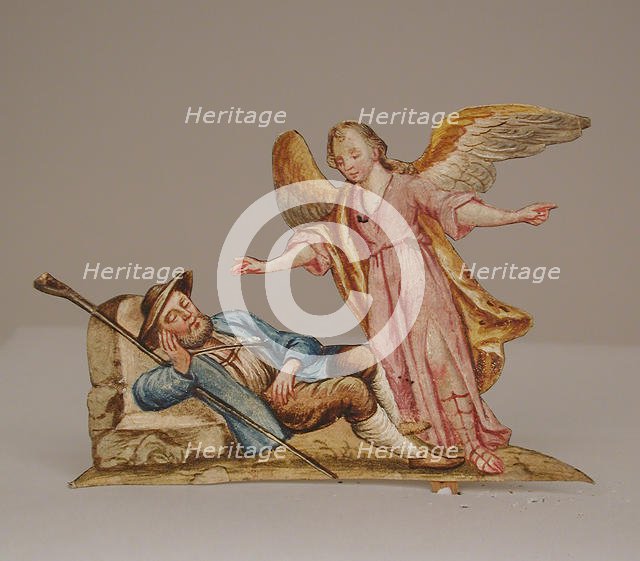 Angel Appearing to Sleeping Shepherd, 18th century. Creator: Unknown.