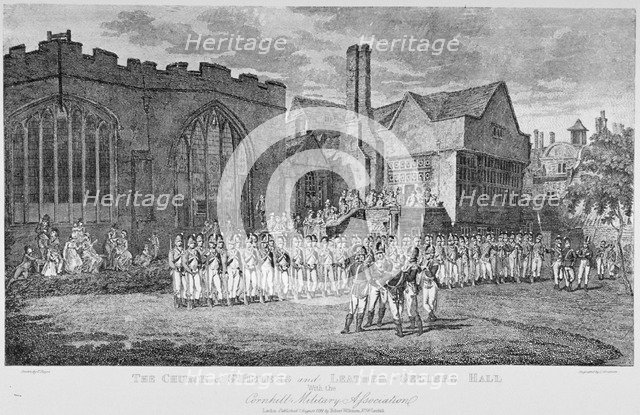 Leathersellers' Hall, and the Church of St Helen, Bishopsgate, City of London, 1871. Artist: Unknown