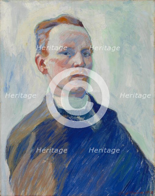 Self Portrait, 1912. Creator: Yrjö Aleksander Ollila.