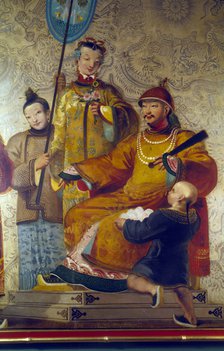 Chinese wall painting, Royal Pavilion, Brighton, East Sussex, early 19th century. Artist: Eric de Maré