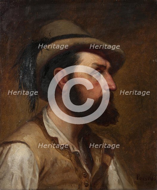 Self-portrait as a hunter, c1870. Creator: Edvard Perseus.