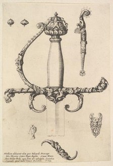 Ornamental sword hilt, 1642. Creator: Wenceslaus Hollar.