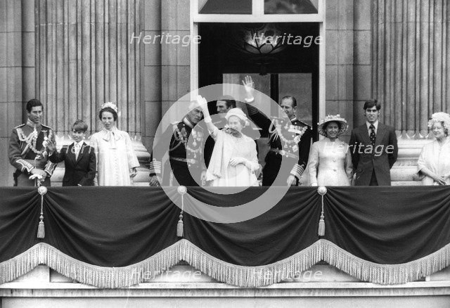 The Royal Family on the balcony at Buckingham Palace, London, 1977. Artist: Unknown