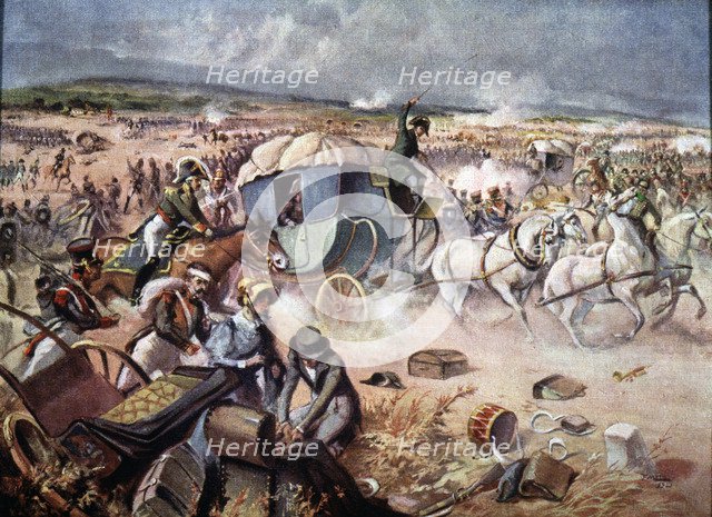 War of Independence, French retreat with King Jose Bonaparte after being defeated at Vitoria on J…