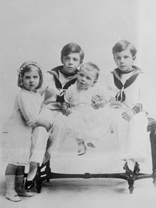 Princes Gustaf Adolf - Sigvard & Bertil & Princess Ingrid of Sweden, between c1910 and c1915. Creator: Bain News Service.