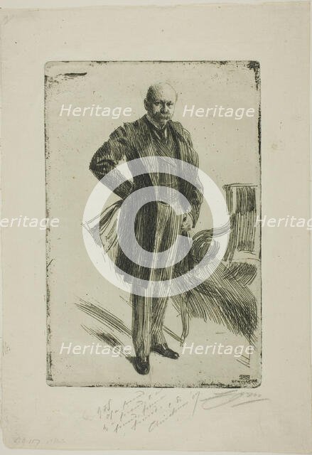 Colonel Lamont I (Whole length), 1900. Creator: Anders Leonard Zorn.