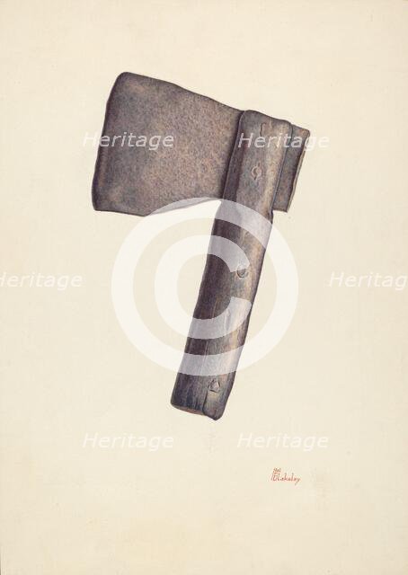 Axe, 1935/1942. Creator: Hal Blakeley.