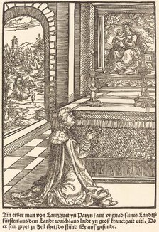 Ain erber man von Lanshuet ..., c. 1503. Creator: Master of the Legend Scenes.