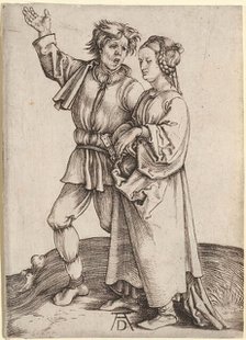 The Rustic Couple (The Peasant and his Wife), 1497-1498. Creator: Albrecht Durer.