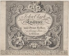 Trade Card for John Clark, Engraver & Printseller, 18th century. Creator: Anon.