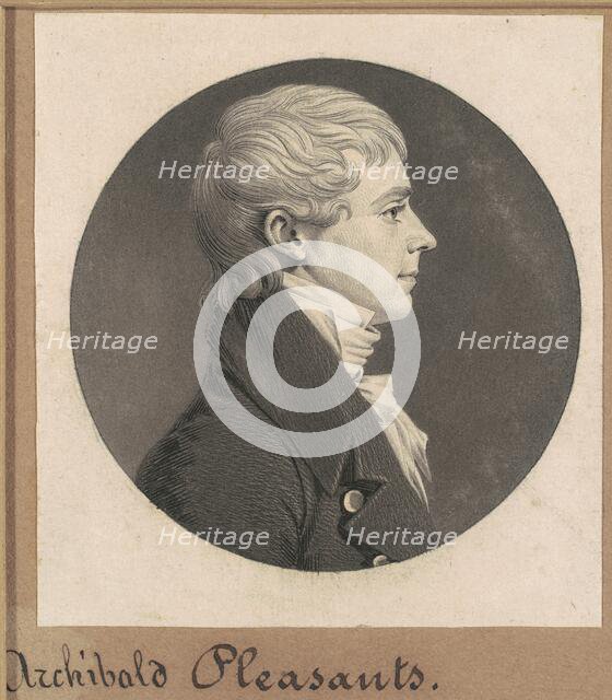 Archibald Pleasants, Jr., 1808. Creator: Charles Balthazar Julien Févret de Saint-Mémin.