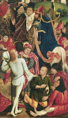 Knights and Soldiers playing Dice for Christ's Robe. Artist: Baegert, Derick (ca 1440-after 1502)