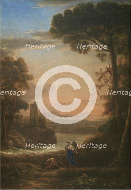Landscape with Tobias and the Angel, 1639-1640. Creator: Lorrain, Claude (1600-1682).