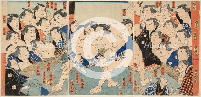 Wrestling match Wahigayama vs Jimmaru, 1861.
