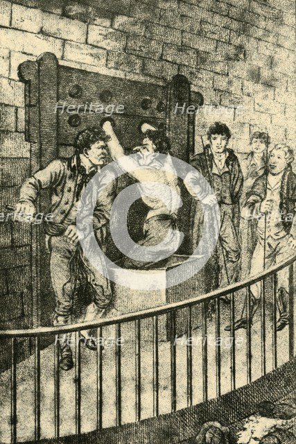 'Flogging at the Old Bailey', 1809, (1925). Creator: Unknown.