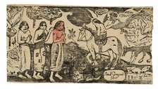 Change of Residence, from the Suite of Late Wood-Block Prints, 1899. Creator: Paul Gauguin.