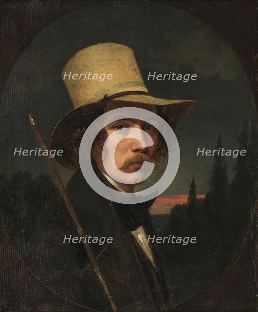 Self-portrait, 1843-1847. Creator: Andreas Herman Hunaeus.