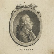Portrait of the composer Christian Gottlob Neefe (1748-1798) , c. 1780. Creator: Liebe, Gottlob August (1746-1819).