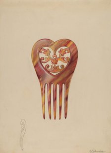 Tortoise Shell Comb, 1936. Creator: Erwin Schwabe.