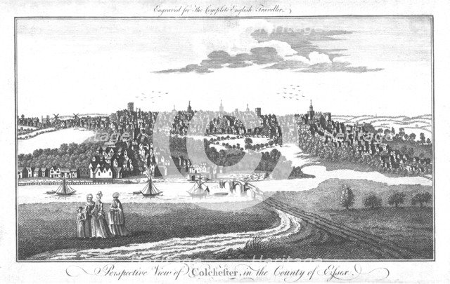 'A Perspective View of Colchester, in the County of Essex.', c1742. Artist: Unknown.