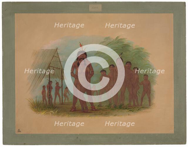 Orejona Indians, 1854/1869. Creator: George Catlin.