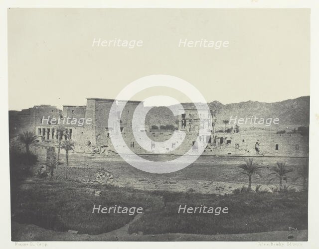 Vue Prise de l'île de Beghé, à l'Ouest, Philoe; Nubie, 1849/51, printed 1852. Creator: Maxime du Camp.