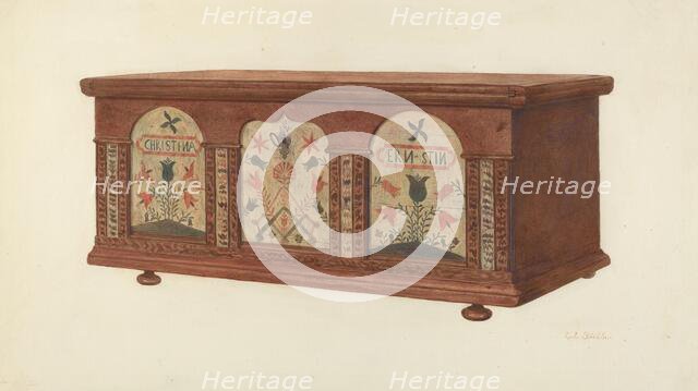 Dower Chest, c. 1940. Creator: Carl Strehlau.