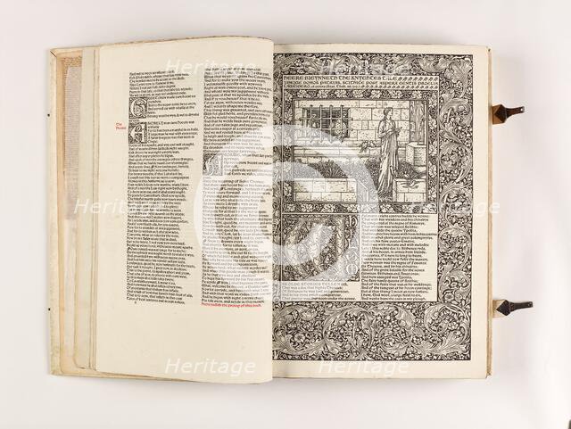 The Kelmscott Chaucer - The Works of Geoffrey Chaucer Now Newly Imprinted, 1896. Creator: Sir Edward Coley Burne-Jones.