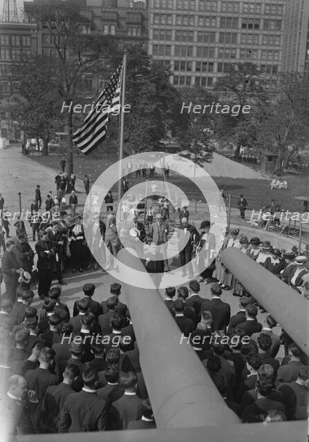 Reverend Herbert Shipman addressing recruits, 1917. Creator: Bain News Service.