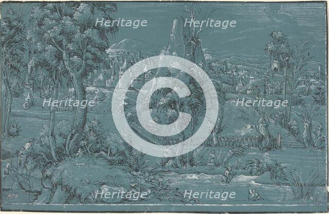 Landscape with Men Fishing, 1544. Creator: Unknown.