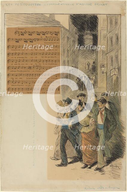 Les petits joyeux, 1891. Creator: Theophile Alexandre Steinlen.