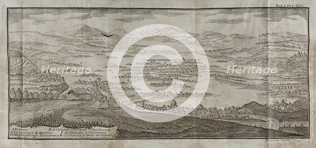 Representation of the city of Mexico (Mexico-Tenochtitlan), 1771. Creator: Domingo Pauner.