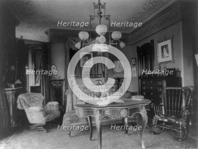 Barber house, Washington, D.C. - bedroom, between 1890 and 1950. Creator: Frances Benjamin Johnston.