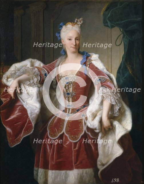 Portrait of Elisabeth Farnese, Queen consort of Spain, 1723. Artist: Ranc, Jean (1674-1735)