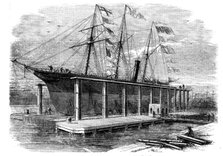 New Hydraulic Lift at the Victoria Docks, 1858. Creator: Walmsley.