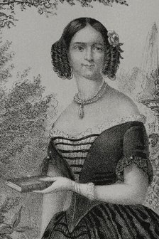 Adelgunde of Bavaria, (1823-1914), Duchess consort of Modena and Reggio (1846-1859)..., 1852.  Creator: Julio Donón.